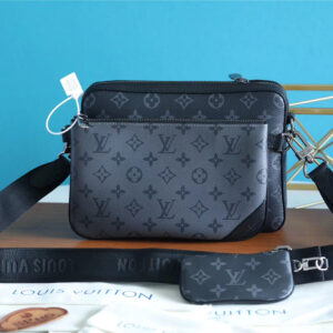 Louis Vuitton Trio Messenger Monogram Eclipse and Monogram Eclipse Reverse For Men, Men's Bags, Shoulder And Crossbody Bags 9.8in/ 25cm LV M69443