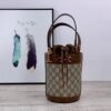 Gucci Horsebit 1955 Small Bucket Bag In GG Supreme Canvas Brown For Women 7.5in/19cm GG 637115 92TPG 8563