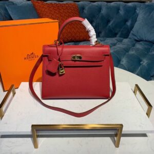 Alternative view of Hermes Kelly Tomate For Women Gold Toned Hardware 10in/25cm