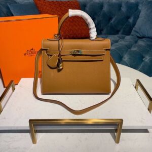 Hermes Kelly Gold For Women Gold Toned Hardware 10in/25cm