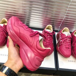 Alternative view of Gucci Women's Rhyton Gucci Logo Sneaker Pink For Women GG
