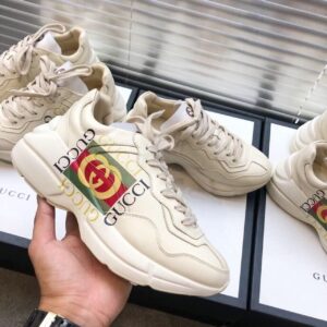 Gucci Women's Rhyton Sneaker With Gucci Logo White For Women GG
