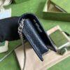 Gucci Horsebit 1955 Wallet With Chain Beige And Blue For Women 7.5in/19cm GG - Image 6