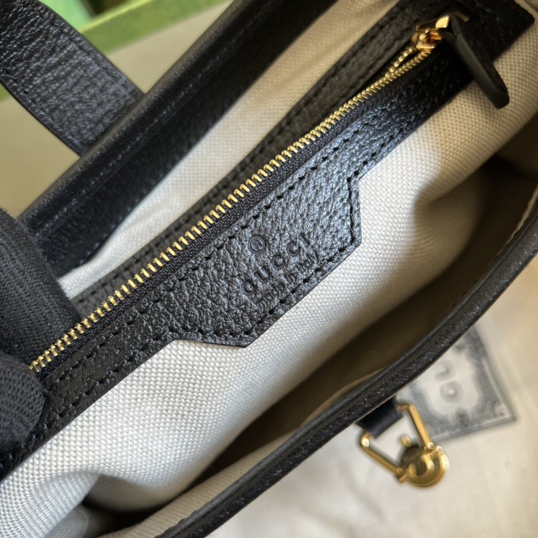 Gucci Jackie 1961 Small Shoulder Bag Black And Ivory GG Denim Jacquard For Women 11in/28cm 678843 UN3AG 1294 - Image 5