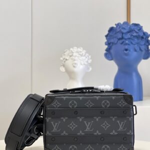 Louis Vuitton Handle Soft Trunk Monogram Eclipse For Men, Men's Bags 8.5in/22cm LV M45935