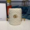 Gucci GG Marmont Mini Bucket Bag White Matelassé Chevron For Women 6in/13cm GG 575163 DTDRT 9022 - Image 2