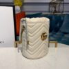 Gucci GG Marmont Mini Bucket Bag White Matelassé Chevron For Women 6in/13cm GG 575163 DTDRT 9022 - Image 3