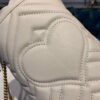 Gucci GG Marmont Mini Bucket Bag White Matelassé Chevron For Women 6in/13cm GG 575163 DTDRT 9022 - Image 10