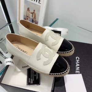 Chanel Espadrilles White/ Black For Women G29762