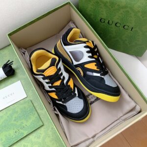 Gucci Men's Basket Sneaker Black Yellow And White For Men 661308 2SH90 1098
