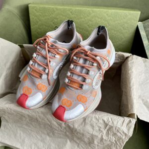 Gucci Run Men's Sneaker Gray Orange For Men 680900 UF310 1270