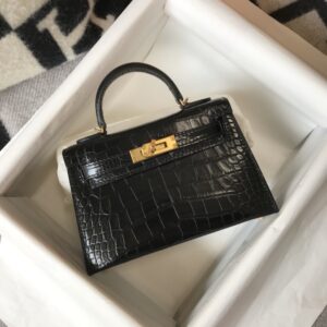 Alternative view of Hermes Kelly Black For Women Gold Toned Hardware 7.8in/20cm