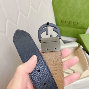 Alternative view of Gucci GG Marmont Reversible Belt Black