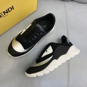 Fendi Force Low Tops Sneakers Black/Grey For Men