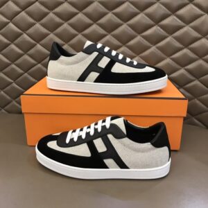 Hermes Boomerang Sneaker Beige/Black For Men