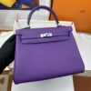 Hermes Kelly 25 Retourne Togo Purple Bag For Women, Women's Handbags, Shoulder Bags 10in/25cm - Image 9