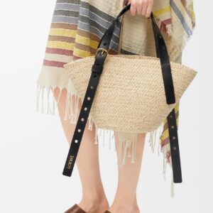 Alternative view of Loewe Small Punch Hole Basket Raffia Natural For Women 22.5cm/8.9in - A223BBPX01