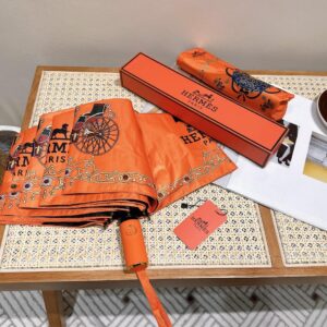 Alternative view of Hermes Automatic Folding Umbrella Orange