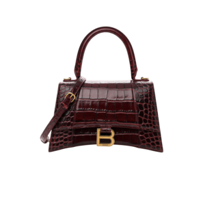 Balenciaga Hourglass Small Handbag In Dark Red, For Women, Women's Bags 9in/23cm