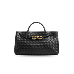 Bottega Veneta Andiamo East-West Top Handle Bag 11.4in/ 29cm Black Gold Hardware For Women 766010VCPP11139
