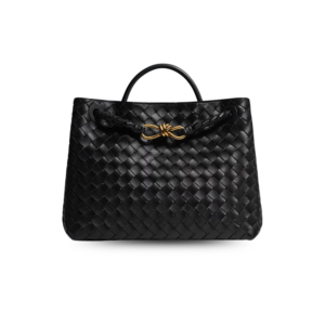 Bottega Veneta Andiamo Medium Top Handle Bag 12.6in/ 32cm Black Brass Hardware For Women 766016VCPP11139