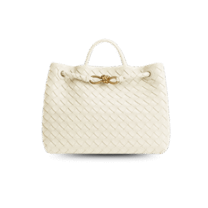 Bottega Veneta Andiamo Medium Top Handle Bag 12.6in/ 32cm Sea Salt Gold Hardware For Women 766016VCPP19211