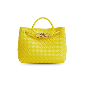 Bottega Veneta Andiamo Small Top Handle Bag 9.8in/ 25cm Sulfur Gold Hardware For Women 766014VCPP17225
