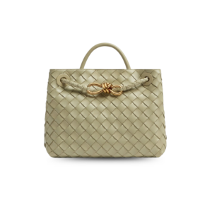 Bottega Veneta Andiamo Small Top Handle Bag 9.8in/ 25cm Travertine Gold Hardware For Women 766014VCPP12943
