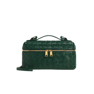 Bottega Veneta Bang Bang Vanity Case 9.1in/ 23cm Emerald Green Gold Hardware For Women 789109V3IV13049