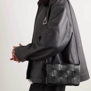Alternative view of Bottega Veneta Cassette Crossbody Bag 9.1in/ 23cm Black Silver Hardware For Men 578004VMAY11229