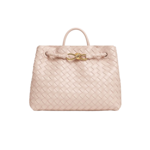 Bottega Veneta Medium Andiamo Top Handle Bag 12.6in/ 32cm Pink Gold Hardware For Women 766016VCPP16814