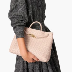 Alternative view of Bottega Veneta Medium Andiamo Top Handle Bag 12.6in/ 32cm Pink Gold Hardware For Women 766016VCPP16814