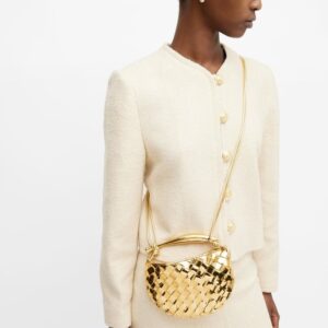 Alternative view of Bottega Veneta Mini Sardine Gold Bag 744267V3QM28922- 7.9 Inches/ 20 Cm