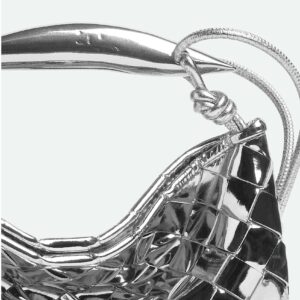Alternative view of Bottega Veneta Mini Sardine Silver Bag 744267V3QM28140- 7.9 Inches/ 20 Cm