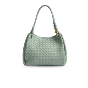 Bottega Veneta Parachute Large Shoulder Bag 11.8in/ 30cm New Sauge Gold Hardware For Women 796571VCPPT3401