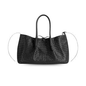 Bottega Veneta Pinacoteca Medium Top Handle Bag 16.9in/ 43cm Black Gold Hardware For Women 817166V5AG11206