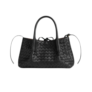 Bottega Veneta Pinacoteca Small Top Handle Bag 9.4in/ 24cm Black Gold Hardware For Women 819004V5AG11206