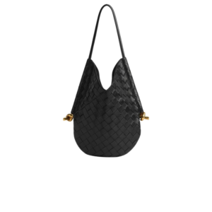 Bottega Veneta Solstice Small Shoulder Bag 10.2in/ 26cm Black Gold Hardware For Women 740898VCPP11019