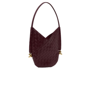 Bottega Veneta Solstice Small Shoulder Bag 10.2in/ 26cm Burgundy Gold Hardware For Women 740898VCPP16413