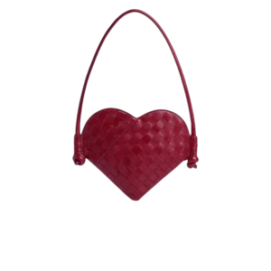 Bottega Veneta Solstice Heart Mini Shoulder Bag 8.7in/ 22cm Red Gold Hardware For Women