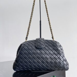 Alternative view of Bottega Veneta Lauren 1980 Small Shoulder Bag 10.6in/ 27cm Black Gold Hardware For Women