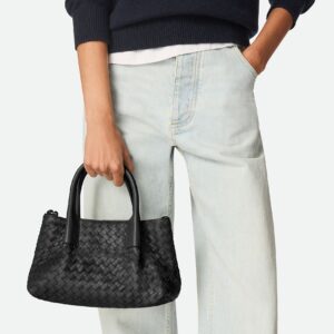 Alternative view of Bottega Veneta Pinacoteca Small Top Handle Bag 9.4in/ 24cm Black Gold Hardware For Women 819004V5AG11206
