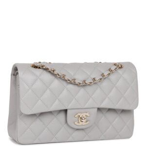 Alternative view of Chanel Small Classic Double Flap Crossbody Bag 9.1in/ 23cm Grey Gold Hardware For Women