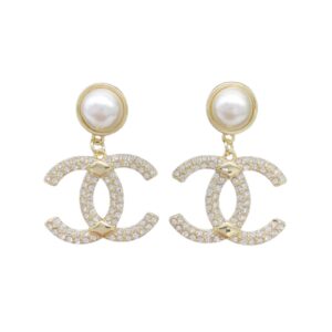 Chanel C-Shaped Earrings Gold For Women