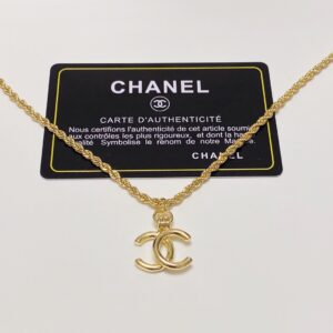Alternative view of Chanel CC Logo Necklace Gold For Women