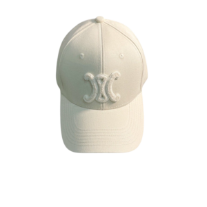 Celine Baseball Cap In Cotton Beige