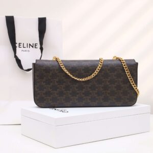 Alternative view of Celine Chain Shoulder Bag 12in/ 30cm Brown For Women
