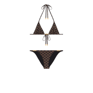 Celine Triomphe Monogram Triangle Bikini Black/ Gold For Women