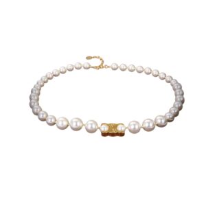 Celine Arc De Triomphe Reclous Necklace White For Women