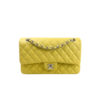 Chanel 11.12 Classic Double Flap Crossbody Bag 10in/ 25.5cm Yellow Silver Hardware For Women